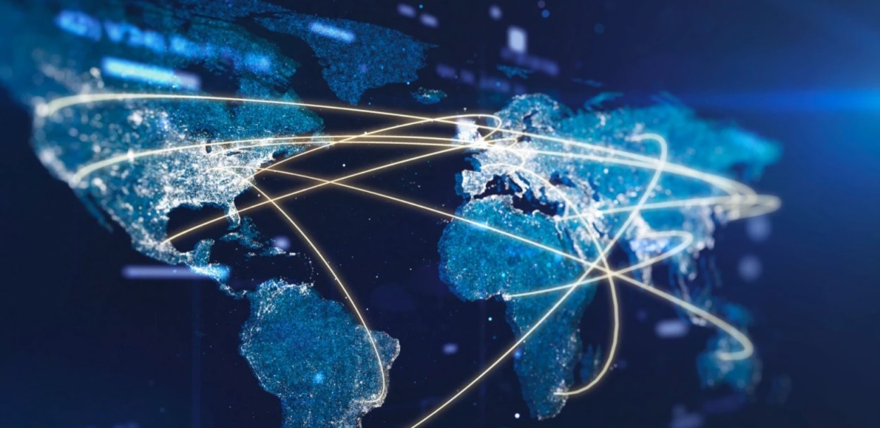 Worldwide network map